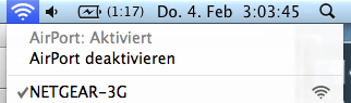 WLAN-Netzwerk: NETGEAR-3G WLAN-Netzwerk: NETGEAR-3G