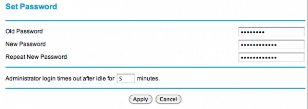 Netgear MBR624GU: Set Password