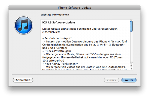 Apple veröffentlicht iOS 4.3 