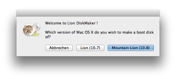 Lion DiskMaker: Dialog Lion DiskMaker: Dialog
