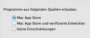 Quellen für OS X-Programme