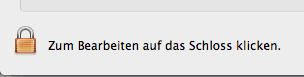 Zum Bearbeiten auf das Schloss klicken