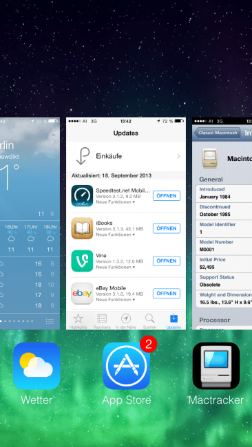 Multitasking in iOS 7