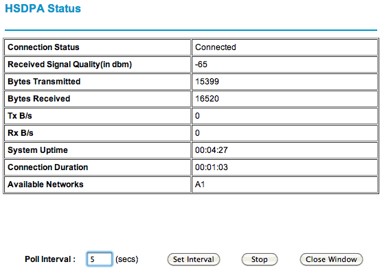 Netgear MBR624GU: Connection Status