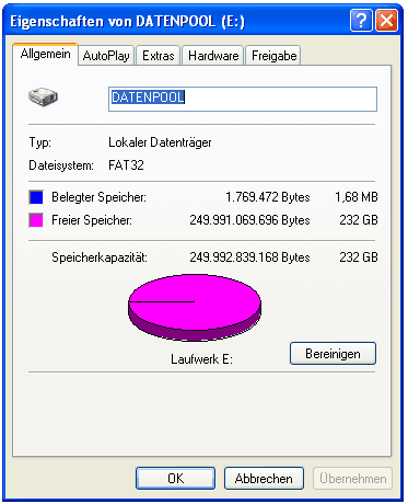 Festplatte Windows XP