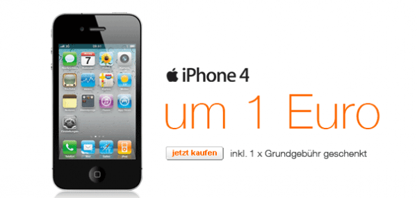 iPhone 4 um einen Euro bei Orange (Screenshot: orange.at)
