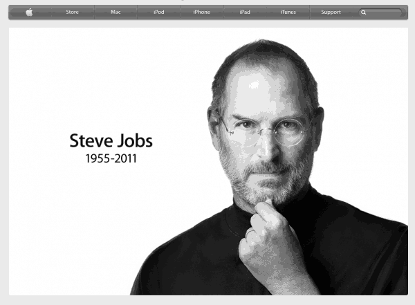Apple-Website am 5. Oktober 2011 (© Apple)